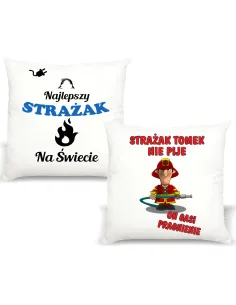 Śmieszny Prezent FOTO Poduszka dla Strażaka
