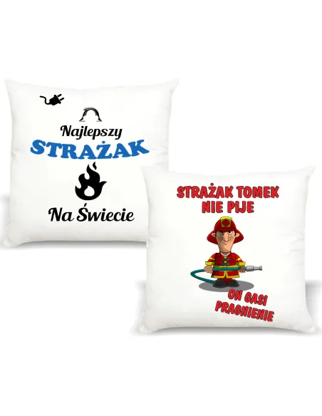 Śmieszny Prezent FOTO Poduszka dla Strażaka
