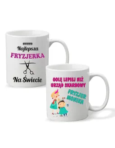 FOTO KUBEK z nadrukiem PREZENT dla FRYZJERKI