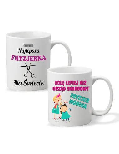 FOTO KUBEK z nadrukiem PREZENT dla FRYZJERKI