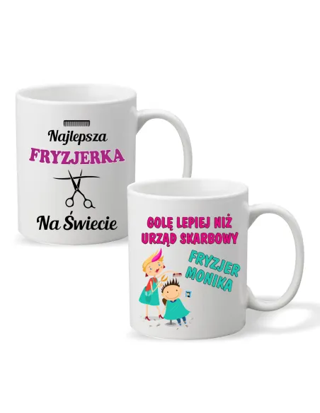 FOTO KUBEK z nadrukiem PREZENT dla FRYZJERKI