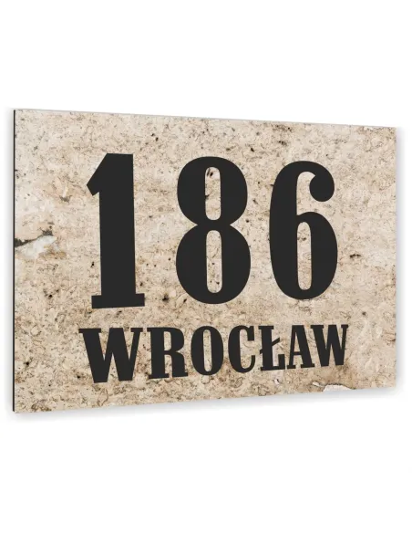 METALOWA TABLICA ADRESOWA NAZWA ULICY ALUMINIUM kolorowe nadruki 20x15 cm dibond