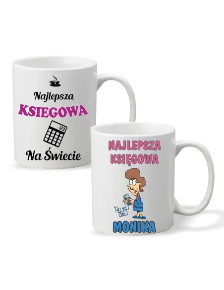 FOTO KUBEK z nadrukiem PREZENT dla KSIĘGOWEJ