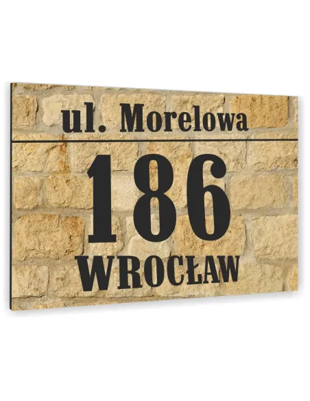 TABLICZKA ADRESOWA NUMER DOMU SZYLD - ALUMINIUM nadruki kolorowe 20x15 cm dibond