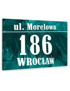 NUMER NA BUDYNEK dom Tabliczka ALUMINIUM 3D z kolorowymi nadrukami 20x15cm dibond