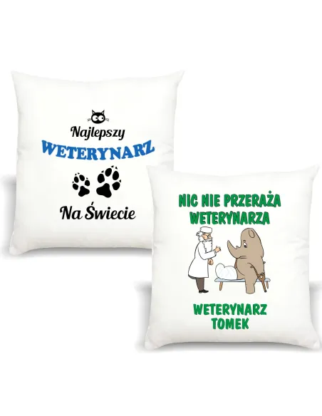 Śmieszny Prezent FOTO Poduszka dla WETERYNARZA