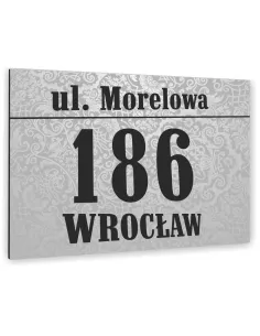 Tabliczka ADRESOWA Aluminiowa kolorowy nadruk Numer domu dibond 20x30cm