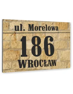 TABLICZKA ADRESOWA NUMER DOMU SZYLD - ALUMINIUM nadruki kolorowe 20x30 cm dibond