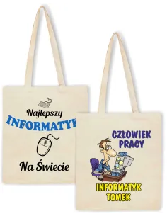 Eko Torba z nadrukiem PREZENT dla INFORMATYKA