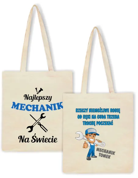 Eko Torba z nadrukiem PREZENT dla MECHANIKA