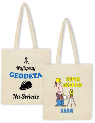 Eko Torba z nadrukiem PREZENT dla GEODETY