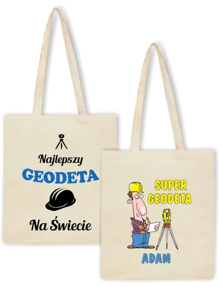 Eko Torba z nadrukiem PREZENT dla GEODETY
