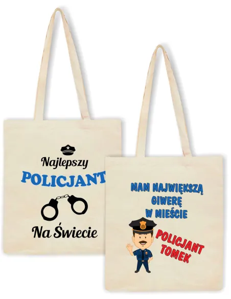 Eko Torba z nadrukiem PREZENT dla POLICJANTA