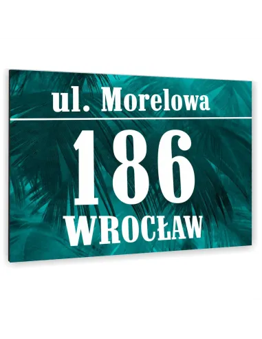 NUMER NA BUDYNEK dom Tabliczka ALUMINIUM 3D z kolorowymi nadrukami 20x30cm dibond