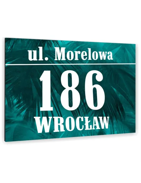 NUMER NA BUDYNEK dom Tabliczka ALUMINIUM 3D z kolorowymi nadrukami 20x30cm dibond