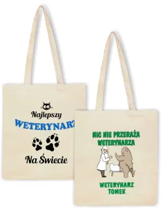 Eko Torba z nadrukiem PREZENT dla WETERYNARZA