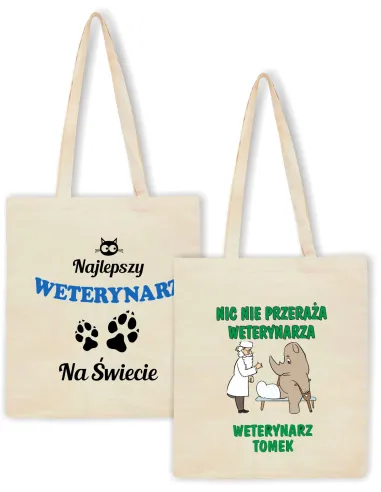 Eko Torba z nadrukiem PREZENT dla WETERYNARZA
