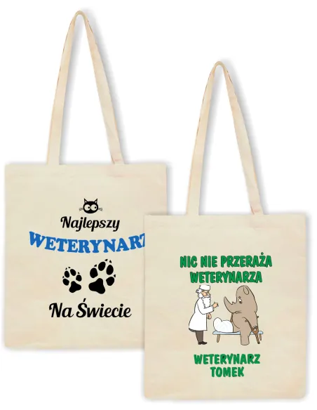 Eko Torba z nadrukiem PREZENT dla WETERYNARZA