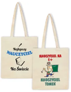 Eko Torba z nadrukiem PREZENT dla NAUCZYCIELA