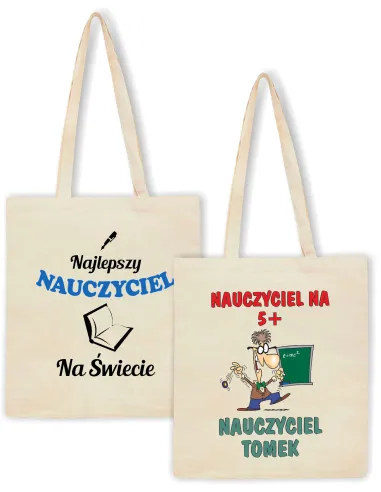 Eko Torba z nadrukiem PREZENT dla NAUCZYCIELA