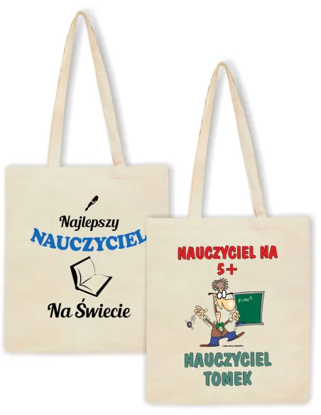 Eko Torba z nadrukiem PREZENT dla NAUCZYCIELA