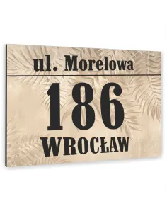 NUMER NA BUDYNEK dom Tabliczka ALUMINIUM kolorowy nadruk 40x30cm dibond