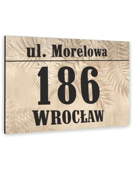 NUMER NA BUDYNEK dom Tabliczka ALUMINIUM kolorowy nadruk 40x30cm dibond