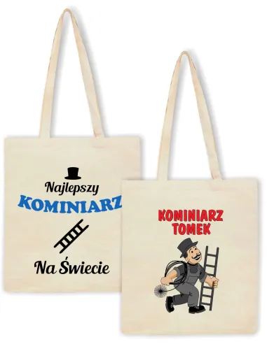 Eko Torba z nadrukiem PREZENT dla KOMINIARZA