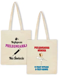 Eko Torba z nadrukiem PREZENT dla PIELĘGNIARKI