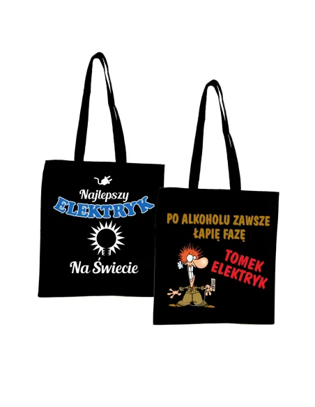 Eko Torba z nadrukiem PREZENT dla ELEKTRYKA