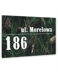 METALOWA kolorowa TABLICA ADRESOWA NAZWA ULICY ALUMINIUM 3D 40x30cm dibond