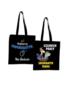 Eko Torba z nadrukiem PREZENT dla INFORMATYKA