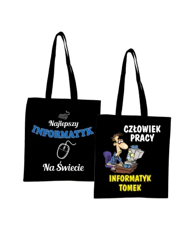 Eko Torba z nadrukiem PREZENT dla INFORMATYKA