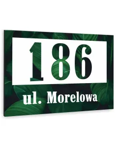 Tabliczka ADRESOWA ALUMINIOWA Tablica NUMER DOMU kolorowy nadruk dibond 40x30 cm