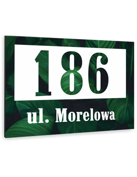 Tabliczka ADRESOWA ALUMINIOWA Tablica NUMER DOMU kolorowy nadruk dibond 40x30 cm
