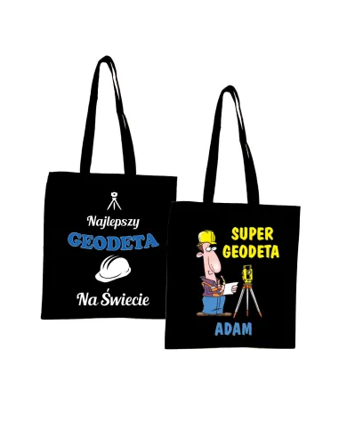 Eko Torba z nadrukiem PREZENT dla GEODETY