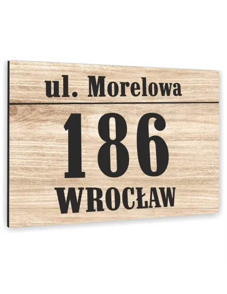 TABLICA tabliczka ADRESOWA Z NUMEREM DOMU 40x30 cm kolorowe nadruki dibond