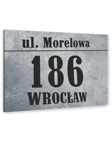 TABLICZKA ADRESOWA  ALUMINIOWA KOLOROWE nadruki 40x30 cm dibond