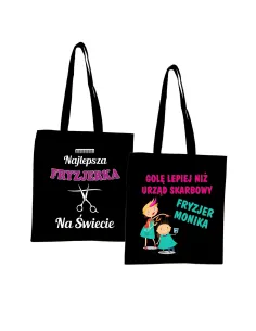 Eko Torba z nadrukiem PREZENT dla FRYZJERKI