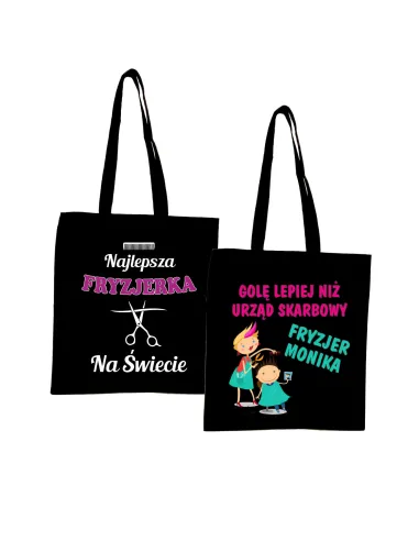 Eko Torba z nadrukiem PREZENT dla FRYZJERKI
