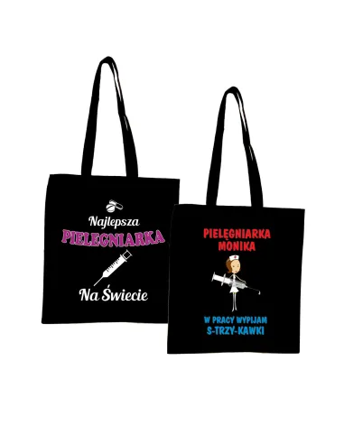 Eko Torba z nadrukiem PREZENT dla PIELĘGNIARKI