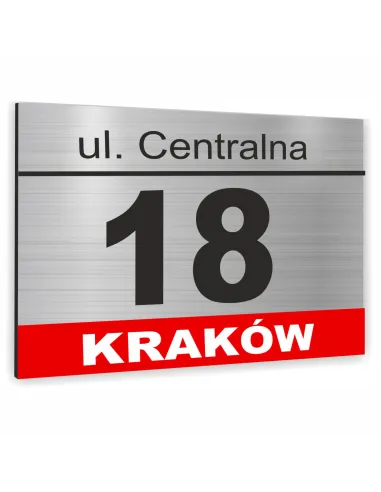 Tabliczka ADRESOWA ALUMINIOWA Tablica NUMER DOMU 20x15 dibond