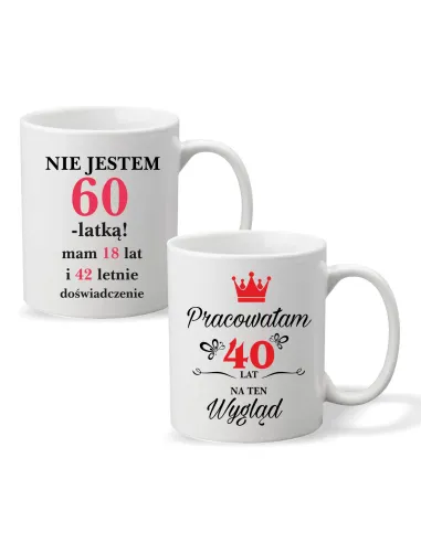 FOTO KUBEK z nadrukiem PREZENT na Urodziny 40 60