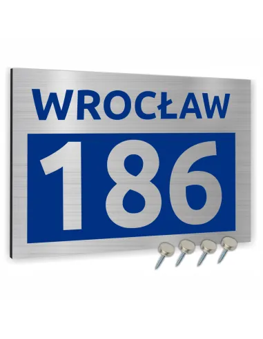 METALOWA TABLICA ADRESOWA NAZWA ULICY ALUMINIUM 3D 20x15cm dibond