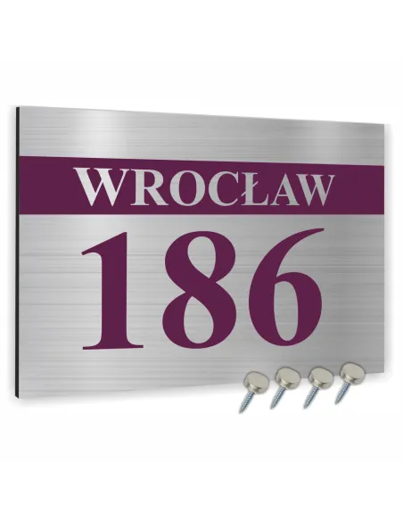 TABLICZKA ADRESOWA NUMER DOMU SZYLD - ALUMINIUM 20x15 cm dibond