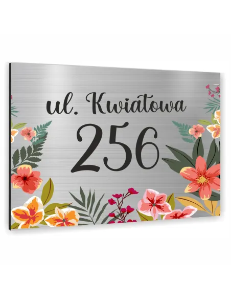 Tabliczka ADRESOWA ALUMINIOWA kolorowa Tablica NUMER DOMU dibond 20x15 cm