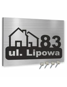 TABLICA Z NUMEREM DOMU TABLICZKA adresowa z motywem domu 20x15cm dibond