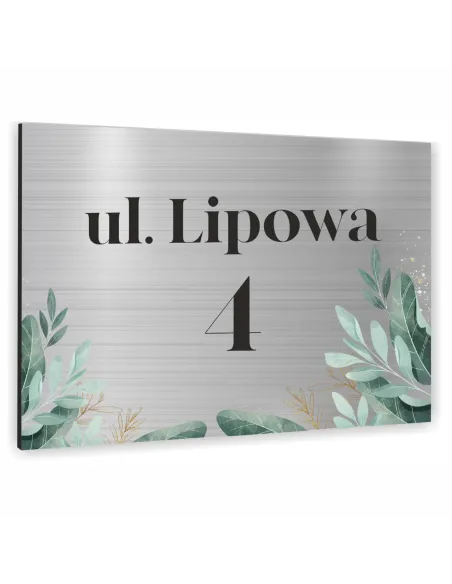 Cyfry na dom NUMER DOMU SREBRNE z różnymi motywami aluminium 3D 15x20cm dibond
