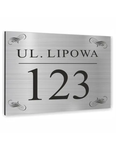 Numer domu Oznakowanie domu tablica adresowa w różnym wzorze 20x15 cm dibond