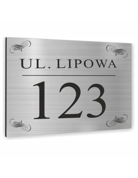 Numer domu Oznakowanie domu tablica adresowa w różnym wzorze 20x15 cm dibond